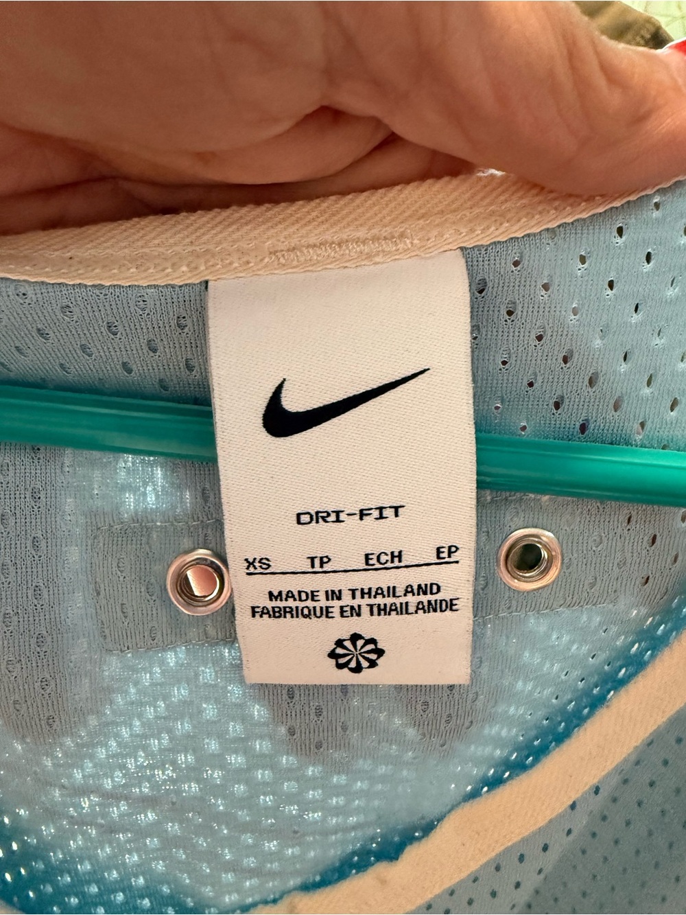Nike Women's Light Blue Dri-FIT Tank Top
